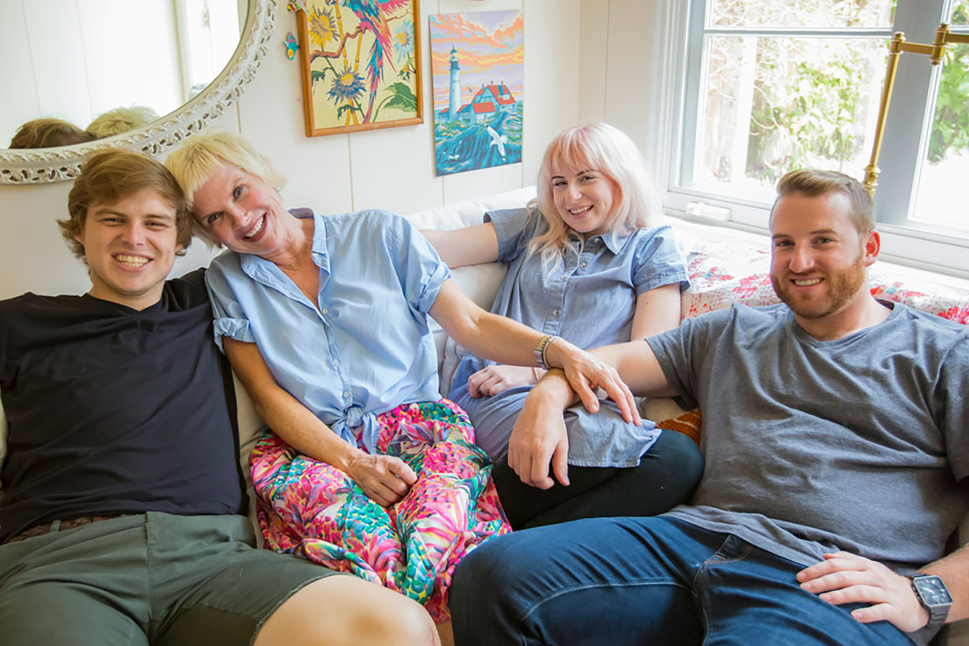 Donna McNutt, Legacy of Hope Society member, with her three children.