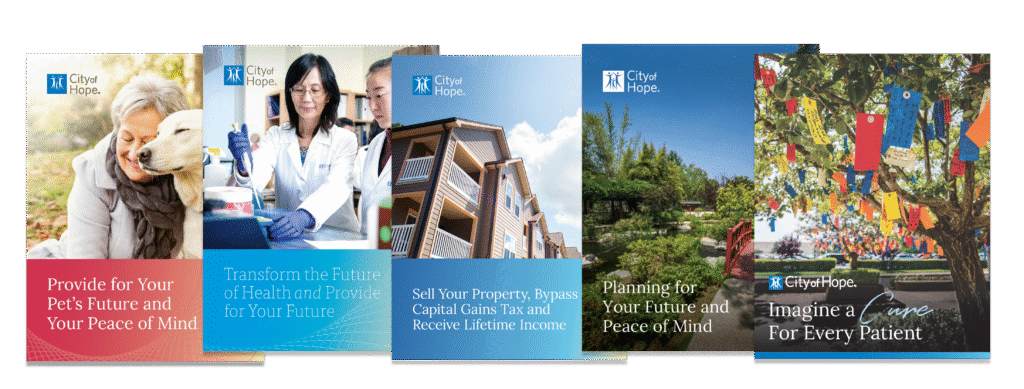 Collage of City of Hope publication covers.